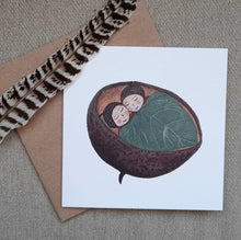 Load image into Gallery viewer, Acorn Twins Greeting Card | New baby twins card | Cute
