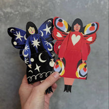 Load image into Gallery viewer, Butterfly Woman *Christmas* Sitting Greeting Card
