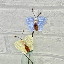 Load image into Gallery viewer, Butterflies Lemon/Blue Bead Craft Kit - A creative gift.
