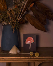 Load image into Gallery viewer, Mushroom Mini Greetings Card
