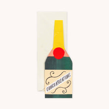 Load image into Gallery viewer, Champagne Bottle Shaped Card
