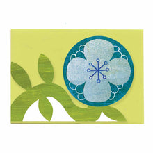 Load image into Gallery viewer, Blue flower card
