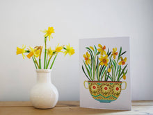 Load image into Gallery viewer, Daffodil Pot Greetings Card
