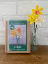 Load image into Gallery viewer, Daffodil Beaded Flower Craft Kit -  A creative gift idea.
