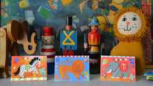 Load image into Gallery viewer, Circus Lion Mini Greeting Card
