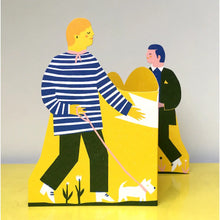Load image into Gallery viewer, Two Men Concertina Heart Card
