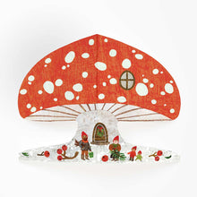 Load image into Gallery viewer, Snowy Mushroom Shaped Greeting Card
