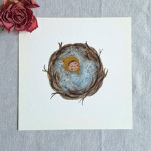 Load image into Gallery viewer, Baby Nest Fine Art Print | Nursery Art | Giclee Print
