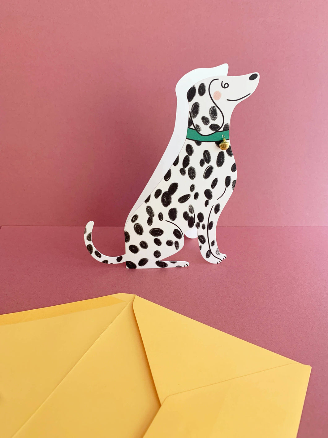 Sitting Dalmatian Shaped Greeting Card