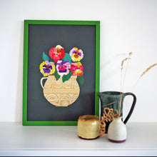 Load image into Gallery viewer, Pansies Print A3
