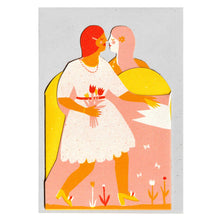 Load image into Gallery viewer, Two Women Concertina Heart Card
