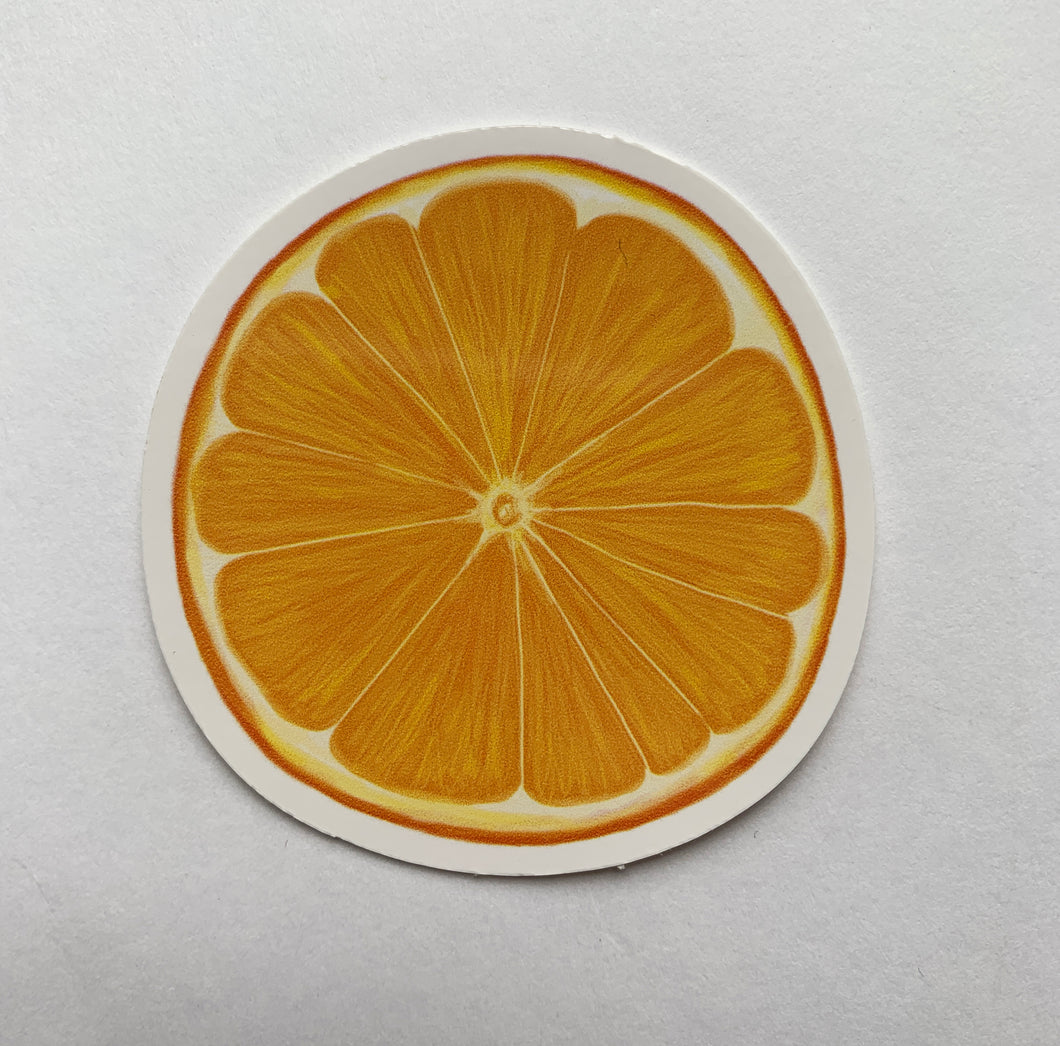 Orange sticker