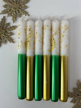 Load image into Gallery viewer, MISTLETOE KISSES AND ANGEL WINGS Dip Dye Dinner Candle - sold individually
