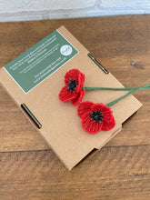Load image into Gallery viewer, Beaded Flower Craft Kit - Poppy. A creative gift idea.
