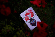 Load image into Gallery viewer, Poppies In a Vase Greetings Card
