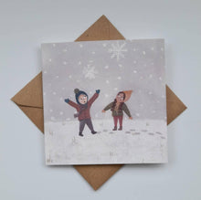 Load image into Gallery viewer, Snow day Greetings card
