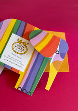 Load image into Gallery viewer, Striped Elephant A6 Standing Luxury Eco Card
