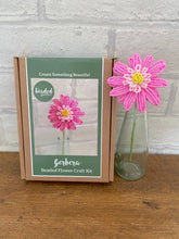 Load image into Gallery viewer, Gerbera (Pink) Beaded Flower Craft Kit
