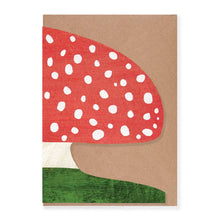 Load image into Gallery viewer, Red Mushroom Shaped Greeting Card
