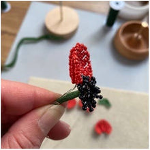 Load image into Gallery viewer, Beaded Flower Craft Kit - Poppy. A creative gift idea.
