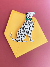 Load image into Gallery viewer, Sitting Dalmatian Shaped Greeting Card
