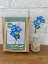 Load image into Gallery viewer, Beaded Flower Craft Kit - Forget Me Not. A creative gift idea.
