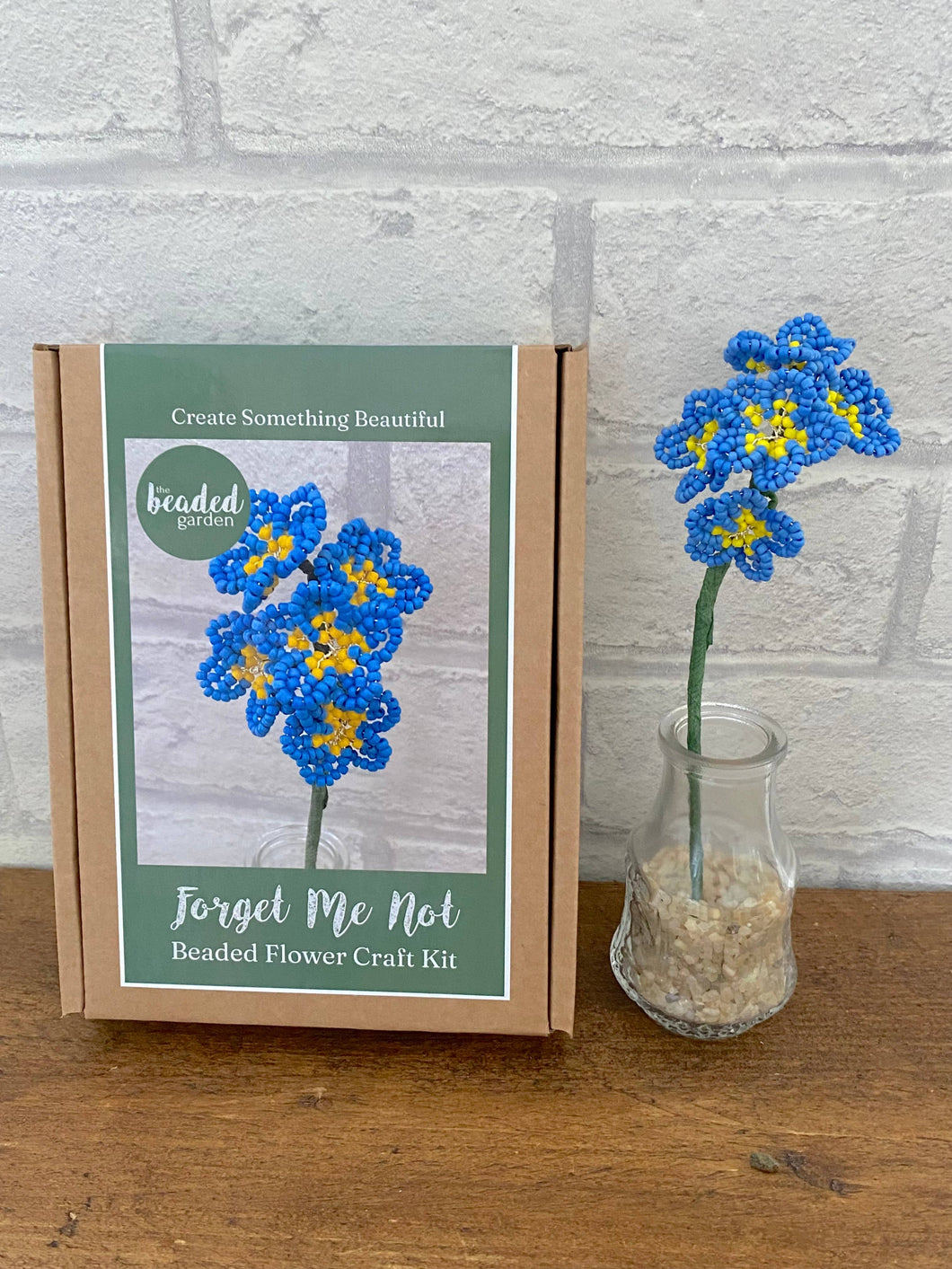 Beaded Flower Craft Kit - Forget Me Not. A creative gift idea.