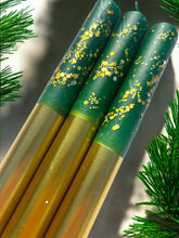 Load image into Gallery viewer, Christmas Tree Farm Dip Dye Dinner Candle - sold individually
