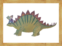Load image into Gallery viewer, Stegosaurus Giclee Art Print | Dinosaur Art | Children's room
