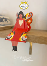 Load image into Gallery viewer, Butterfly Woman Sitting Greeting Card - Peacock
