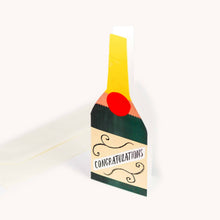 Load image into Gallery viewer, Champagne Bottle Shaped Card
