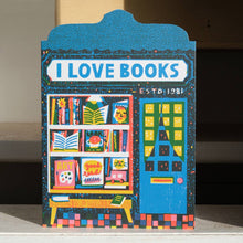 Load image into Gallery viewer, Book Shop Die Cut Card

