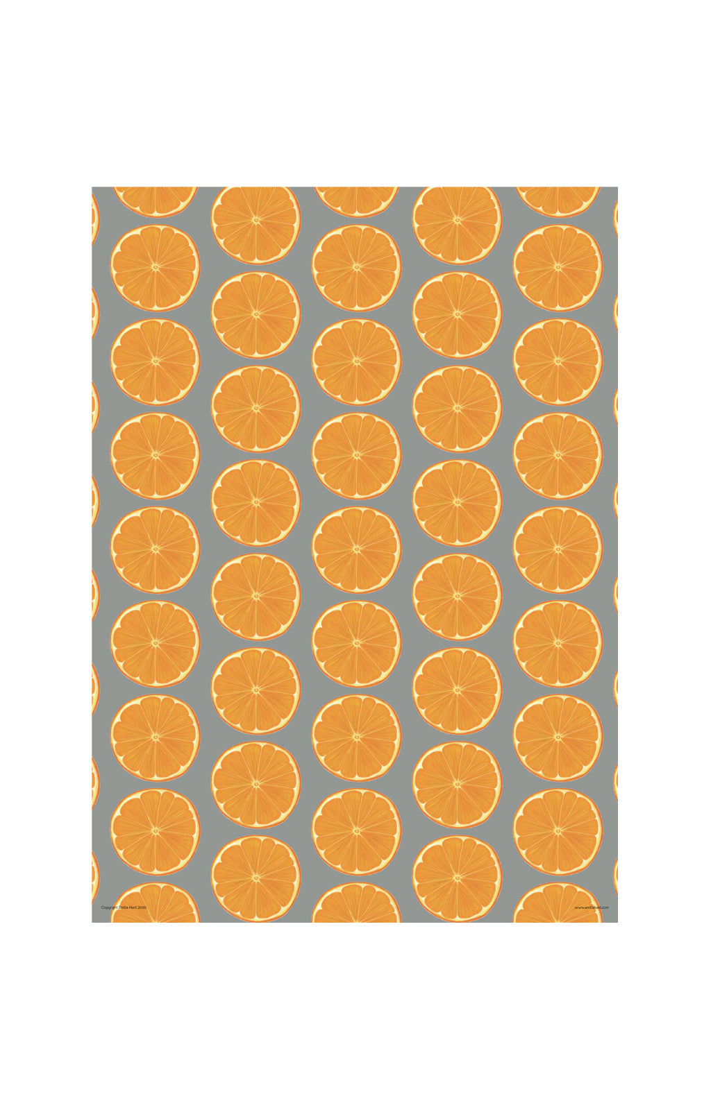 Grey Orange Gift Wrap