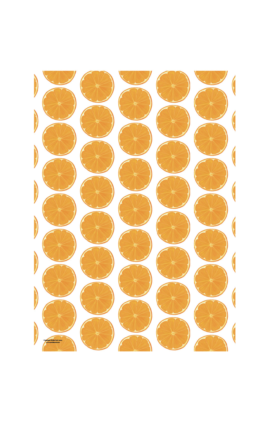 White Orange Gift Wrap