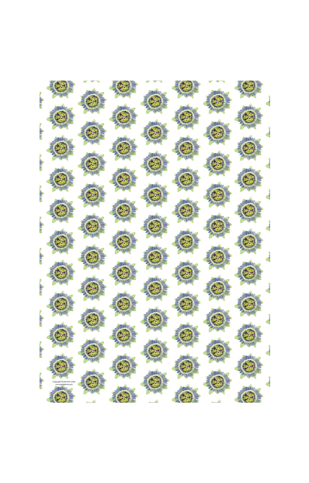 White Passion Flower Gift Wrap