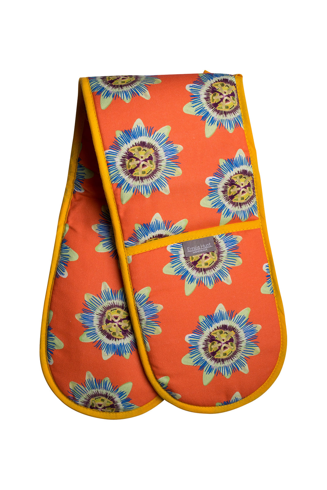 Coral Passion Flower Double Oven Gloves