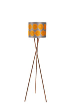 Load image into Gallery viewer, 50cm Grey Orange Slice Velvet Lampshade

