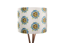 Load image into Gallery viewer, 50cm White Passion Flower Velvet Lampshade
