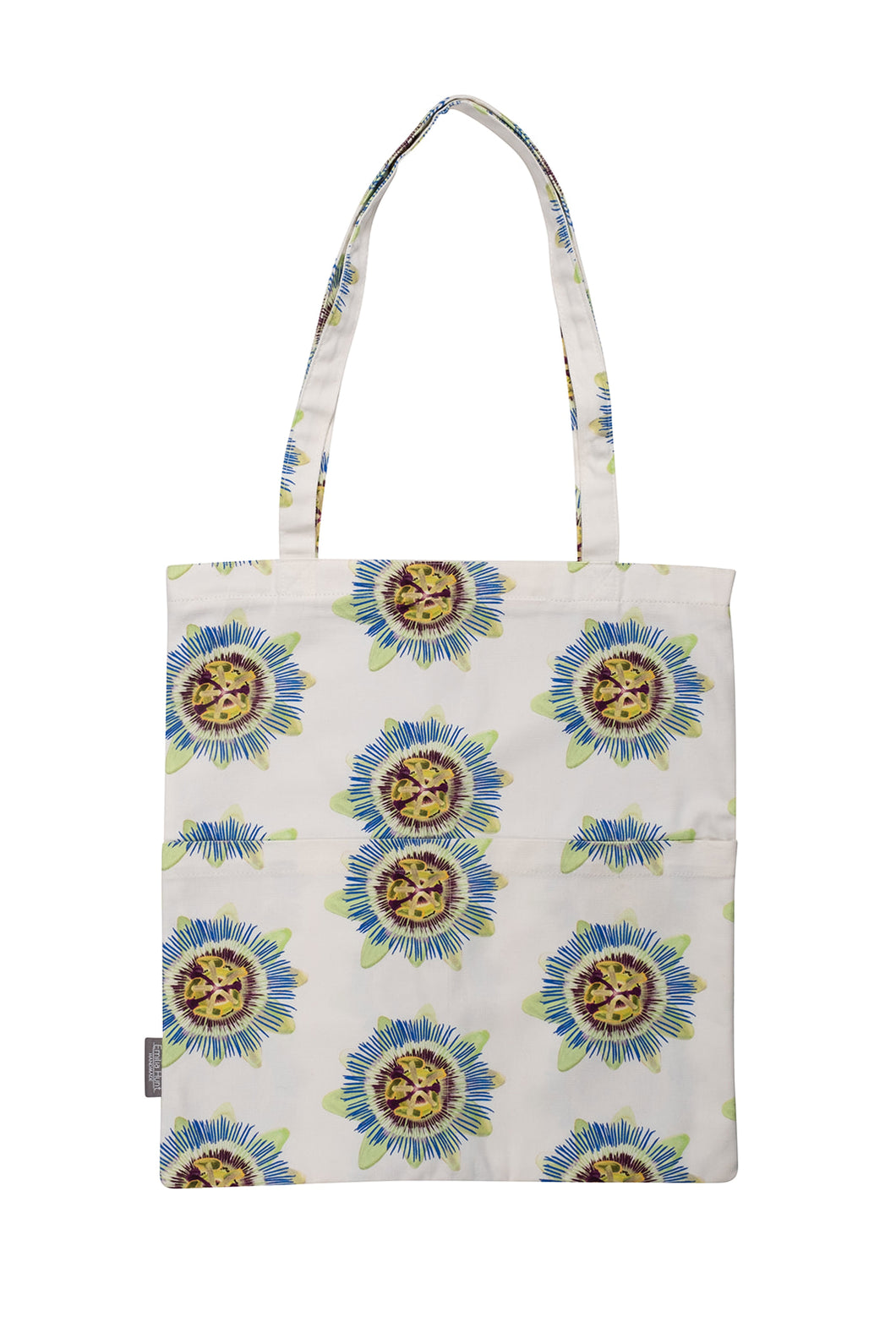 White Passion Flower Tote Bag