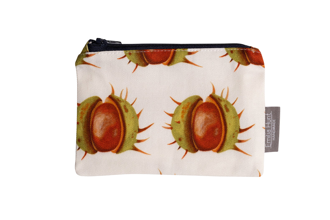 White Conker Zip Pouch - Small