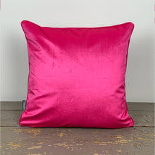 Load image into Gallery viewer, White Fuchsia Velvet Cushion
