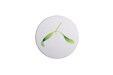 Load image into Gallery viewer, Set of Four White Mistletoe Coasters
