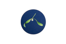 Load image into Gallery viewer, Set of Four Navy Mistletoe Coasters
