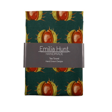 Load image into Gallery viewer, Green Conker Tea Towel
