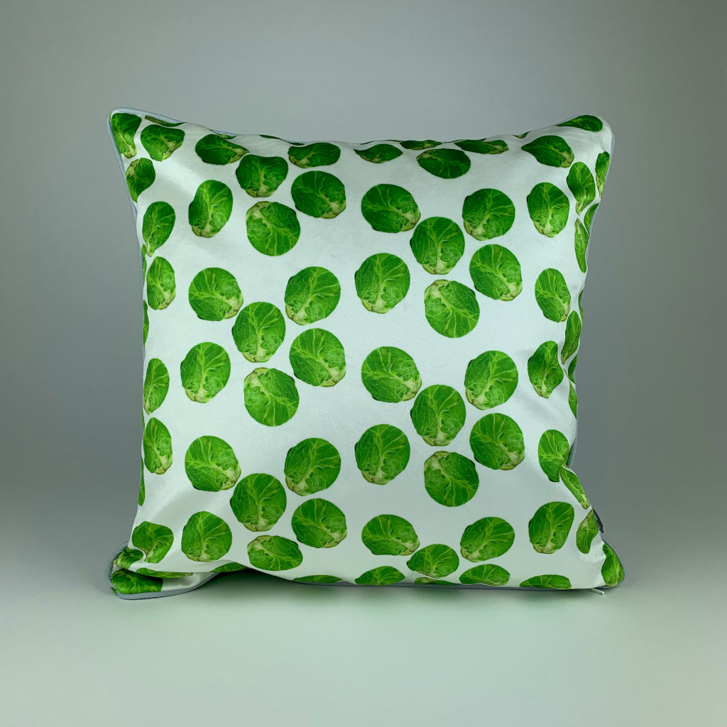 White Sprout Velvet Cushion